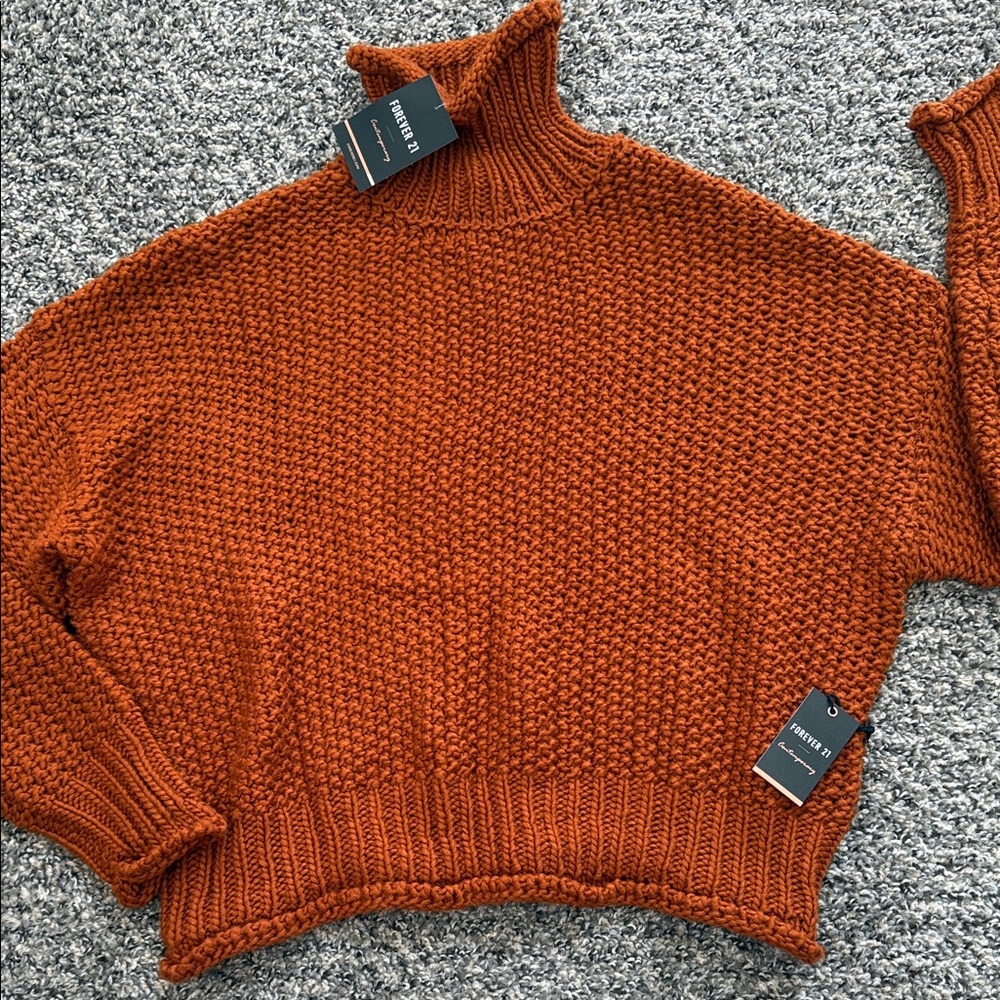 Forever 21 Ginger/Rust Turtleneck Sweater